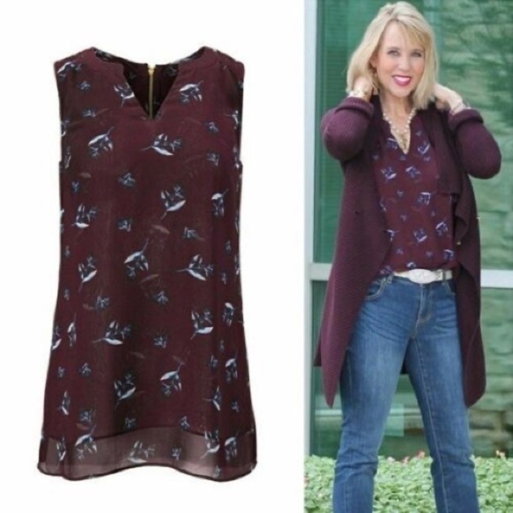 CAbi bouquet blouse #3444. Size medium.